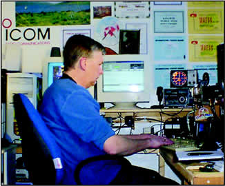 Co-author Phil Cooper, GU0SUP, operating RTTY from Guernsey.
